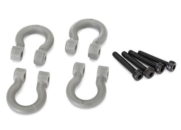 Traxxas 8234 - Bumper D-Rings grey (front or rear)/ 2.0x12 CS (4)