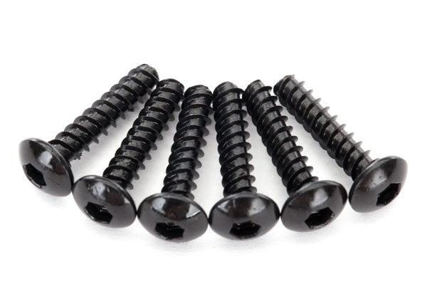 Traxxas 8299 - Screws 2.6x12mm button-head self-tapping (hex drive) (6) (8733863018733)