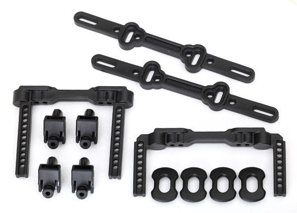 Traxxas 8316 - Body mounts front & rear/ body mount posts/ body mount sliders (769144291377)