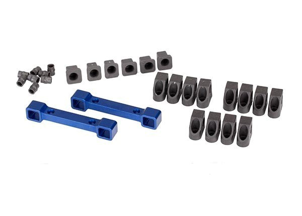 Traxxas 8334X - Mounts Suspension Arms Blue-Anodized Aluminum (8827989000429)