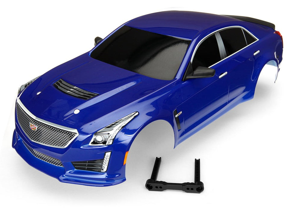 Traxxas 8391A Body Cadillac CTS-V blue (painted decals applied) (8827998470381)