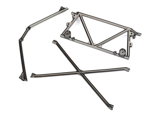 Traxxas 8433X Tube chassis center support/ cage top/ rear cage support (satin black chrome-plated) - Hobby City NZ