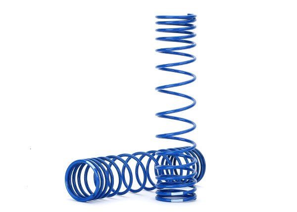 Traxxas 8444A - Spring Shock Front (Blue) (GTR) (progressive 0.833 rate white stripe) (2)