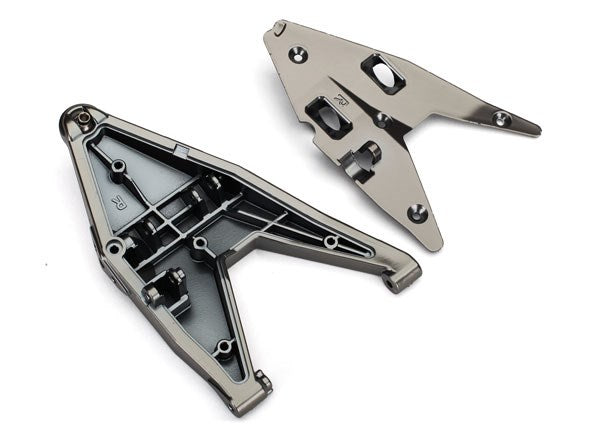 Traxxas 8532X Suspension arm lower right/ arm insert (satin black chrome-plated) (7650721726701)