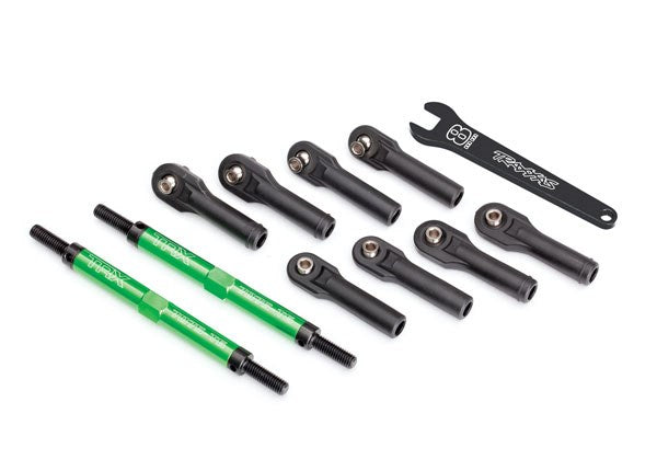 Traxxas 8638G Toe links E-Revo VXL (TUBES green-anodized) (144mm) (2) - Hobby City NZ (7637916877037)