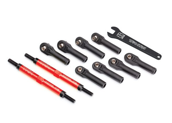 Traxxas 8638R Toe links E-Revo VXL (TUBES red-anodized) (144mm) (2)