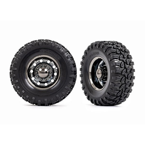 Traxxas 8854X TRX-6 2.2" wheels Canyon RT 4.6x2.2" tires (rear) (2) (8137531162861)