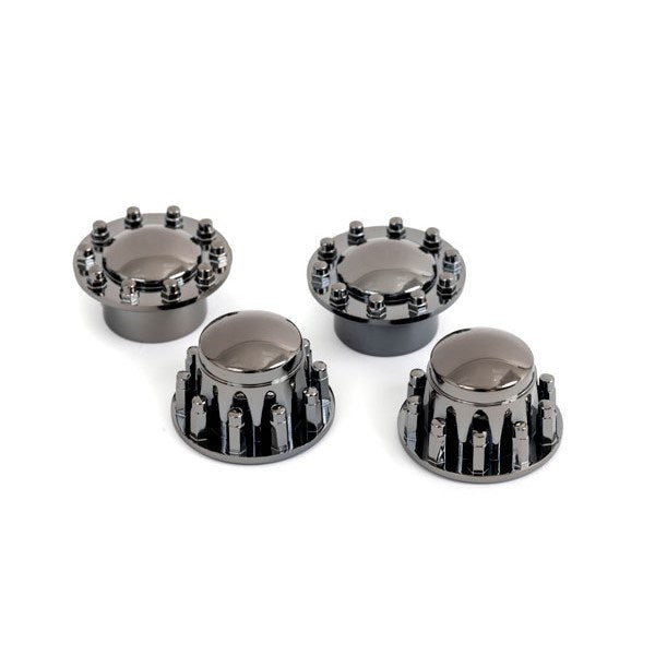 Traxxas 8876R Center caps 2.2" TRX-6 Big Rig wheels black chrome (8074180362477)