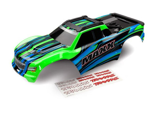 Traxxas 8911G BODY MAXX GREEN (PAINTED)/ DECAL SHEET (7637925888237)