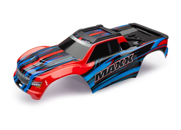 Traxxas 8911P Body Maxx red (painted)/ decal sheet