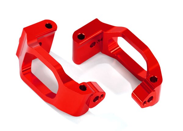 Traxxas 8932R Caster blocks (c-hubs) red-anodized aluminum (7654626623725)