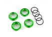 Traxxas 8968G Spring retainer (adjuster) green-anodized aluminum GT-Maxx shocks (4) (7654629966061)