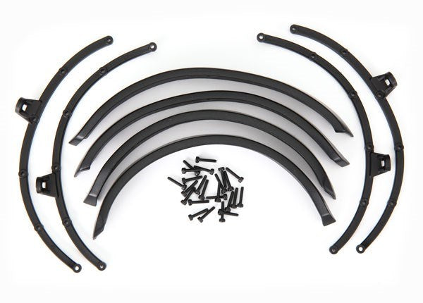 Traxxas 9227 Fender Flares Front & Rear (2 Each)/ Flare Mounts (4)/ 2X8 Cs (24) (Fits #9211 Body) (7546247971053)