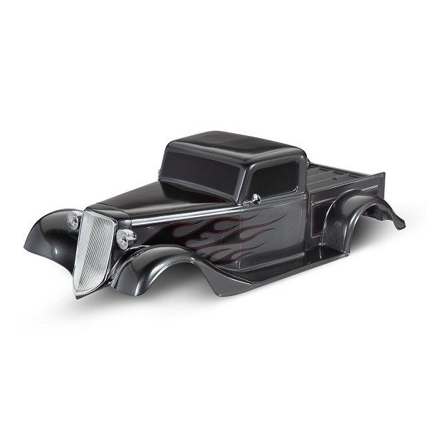 Traxxas 9335X - Body Factory Five '35 Hot Rod Truck complete (graphite) (painted decals applied) (8828007350509)