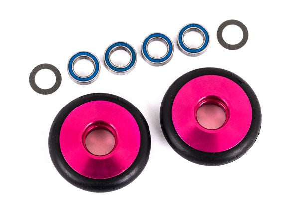 Traxxas 9461P Wheels wheelie bar 6061-T6 aluminum (pink-anodized)