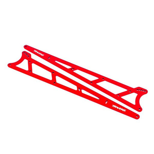 Traxxas 9462R - Side plates wheelie bar red (aluminum) (2) - Hobby City NZ