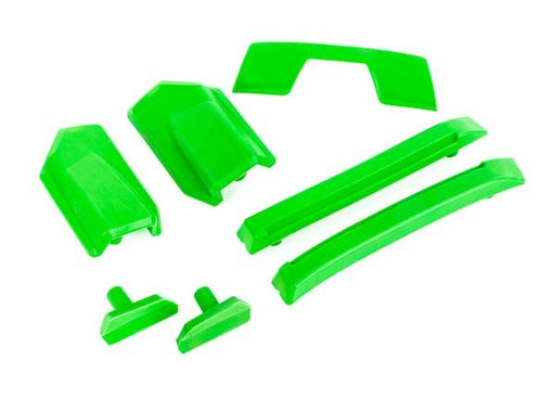 Traxxas 9510G Body reinforcement set green/ skid pads (roof) (7953876386029)