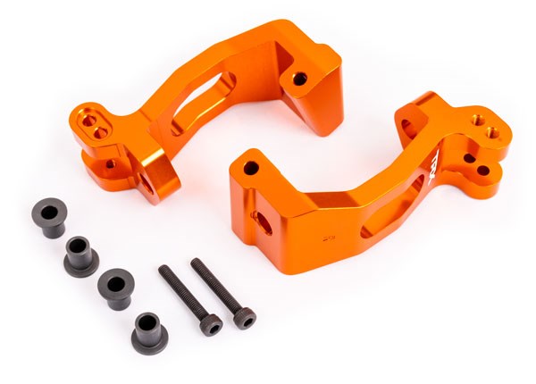 Traxxas 9532T Caster blocks (c-hubs) 6061-T6 aluminum (orange-anodized) (8137536733421)