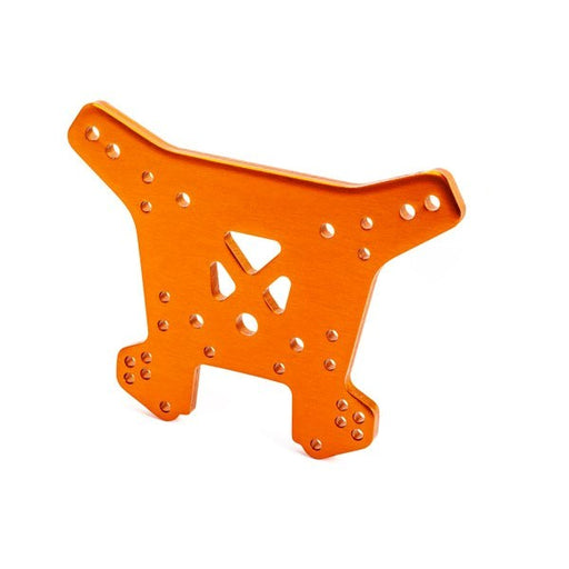 Traxxas 9538T Shock tower rear aluminum orange-anodized (7953880514797)