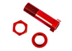 Traxxas 9545R Servo saver post/ adjuster nut/ locknut (red-anodized 6061-T6 aluminum) (1 each) (8120439800045)