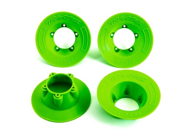 Traxxas 9569G Wheel covers green (4) (fits #9572 wheels) (8120441798893)