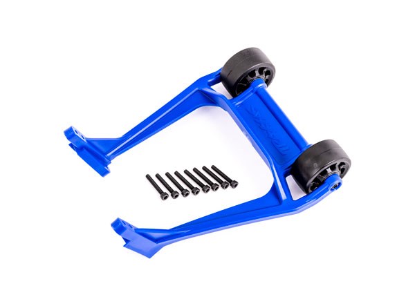 Traxxas 9576X Wheelie bar blue (assembled)/ 3x20 CS (8) (8120442388717)