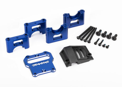 Traxxas 9584X Mount center differential carrier 6061-T6 aluminum (blue-anodized) (8137537388781)