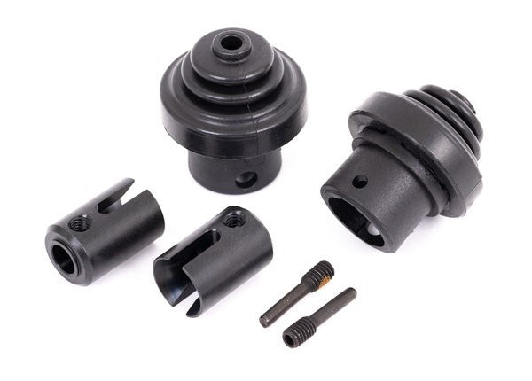 Traxxas 9587 Drive cup front or rear (hardened steel) (for differential pinion gear)/ driveshaft boots (2)/ boot retainers (2) (8120411062509)