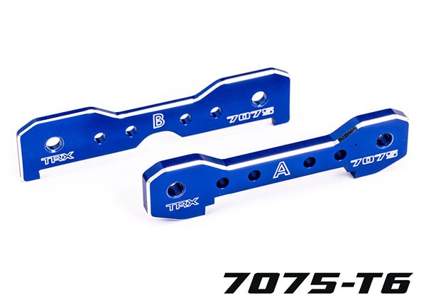 Traxxas 9629 Tie bars front 7075-T6 aluminum (blue-anodized) (fits Sledge) - Hobby City NZ