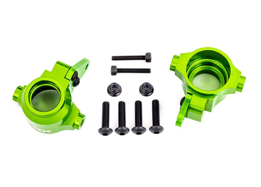 Traxxas 9635G Steering blocks 6061-T6 aluminum (green-anodized) (8137537552621)