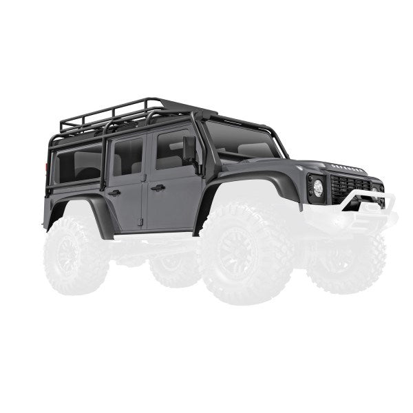 Traxxas 9712-SLVR - Body Land Rover Defender complete silver (8120429183213)