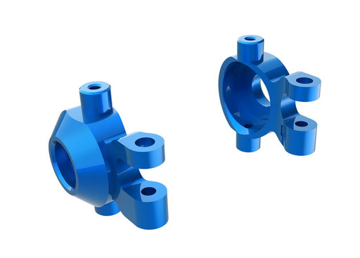 Traxxas 9737-BLUE Steering blocks 6061-T6 aluminum (blue-anodized) (8137538142445)