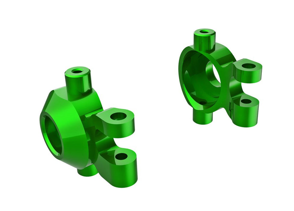 Traxxas 9737-GRN Steering blocks 6061-T6 aluminum (green-anodized) (8137538339053)