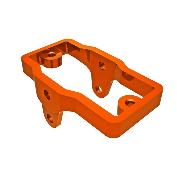 Traxxas 9739-ORNG - Servo mount 6061-T6 aluminum (orange-anodized) (8120431575277)