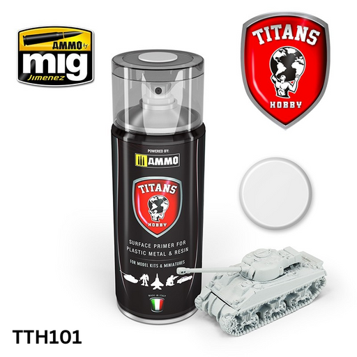 Titans Hobby TTH101 Matt White Primer 400ml (8170395435245)