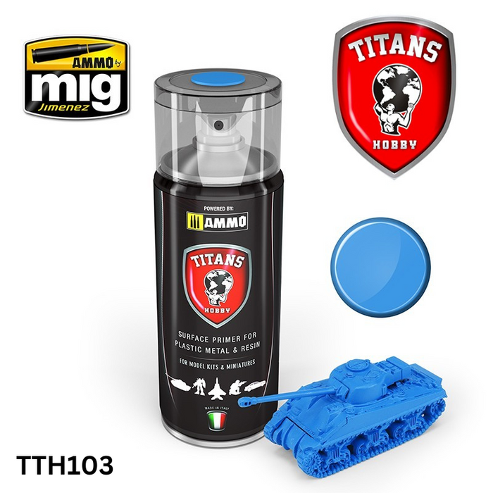 Titans Hobby TTH103 Matt Space Blue Primer 400ml (7654699466989)