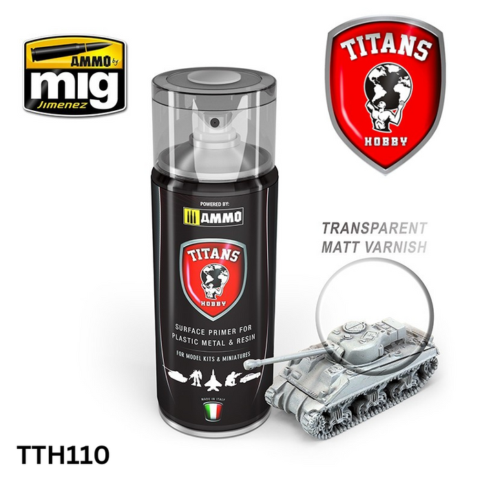 Titans Hobby TTH110 Transperant Matt Varnish Base 400ml - Hobby City NZ (8170395500781)