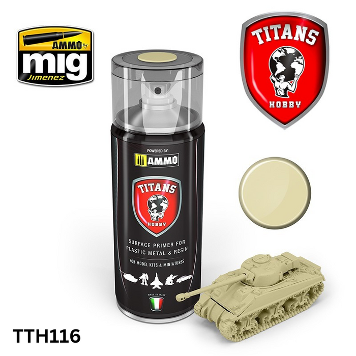 Titans Hobby TTH116 Bone White Matt Primer 400ml (6626377433137)