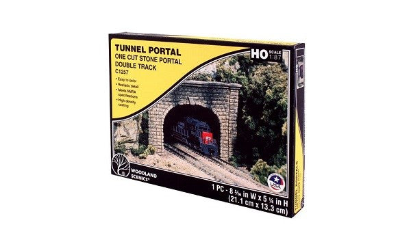 Woodland Scenics C1257 Cut Stone Double Portal - HO Scale (1pc) (7654706282733)