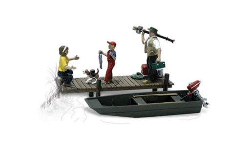 Woodland Scenics A1923 HO Scenic Accents: Family Fishing (7540613546221)