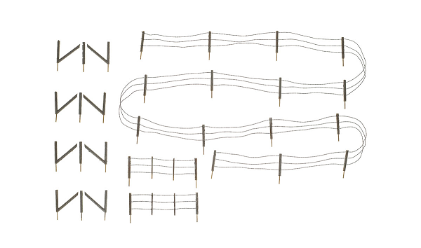 Woodland Scenics A2980 HO Barbed Wire Fence (7654688555245)