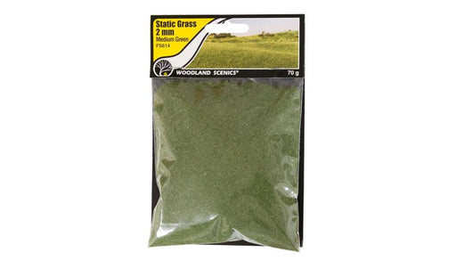 Woodland Scenics FS614 Static Grass Medium Green 2mm (8807594524909)