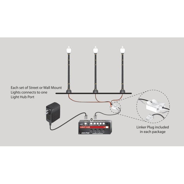 Woodland Scenics JP5631 Arched Cast Iron Street Lights - HO Scale (3pcs) (8807599800557)