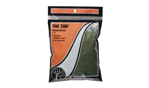 Woodland Scenics T45 Fine Turf Green Grass (21.6 in^3/353 cm^3) - Bagged - Hobby City NZ (8807571620077)