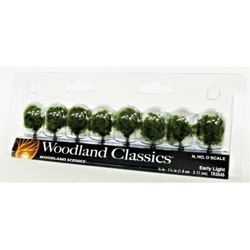 Woodland Scenics TR3545 Woodland Classics: Early Light Trees (1.9cm - 3.17 cm) - 8/pkg (8807606780141)