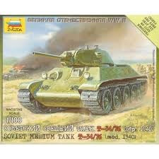 Zvezda 6101 1/100 SOVIET TANK T34/76 (8346777747693)