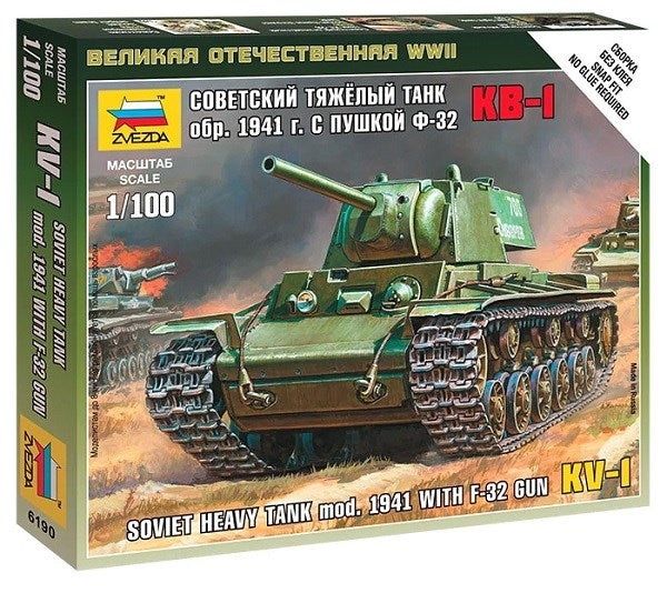 Zvezda 6190 1/100 KV-1 Mod. 1941 with F-32 Gun - Soviet Heavy Tank (8294594445549)