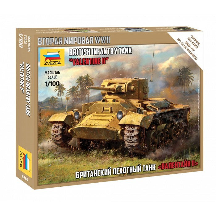 Zvezda 6280 1/100 Valentine II - British Infantry Tank (8278323298541)