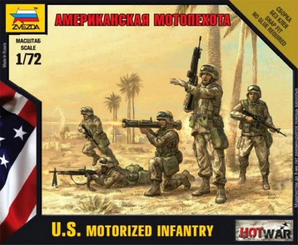 Zvezda 7407 1/72 U.S. Motorized Infantry (Modern) - Hobby City NZ (8278273655021)