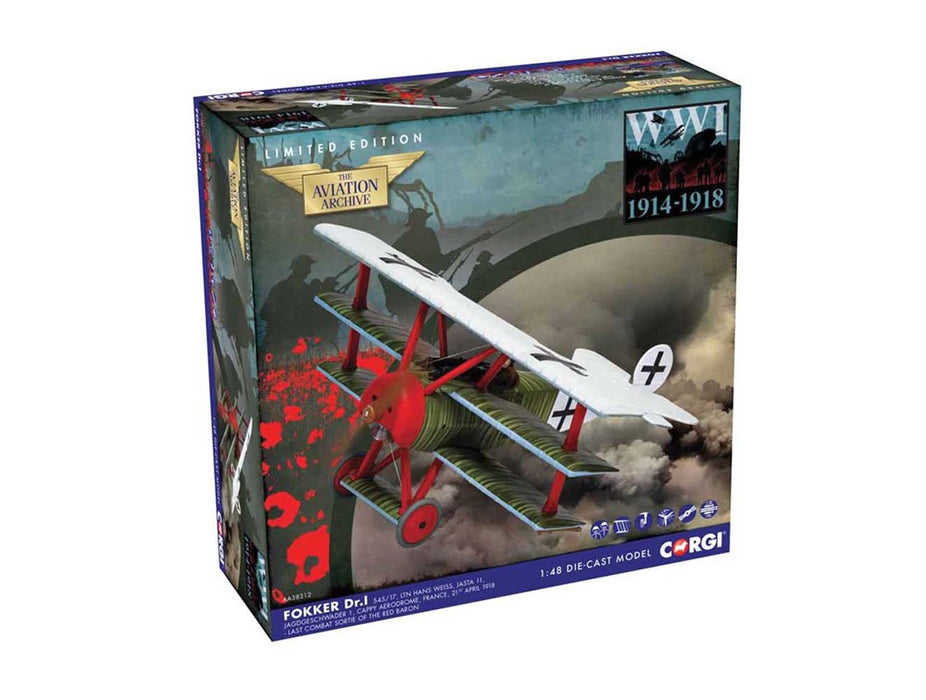 Corgi AA38312 1/48 Fokker DR1 Triplane - Hobby City NZ (7879131529453)